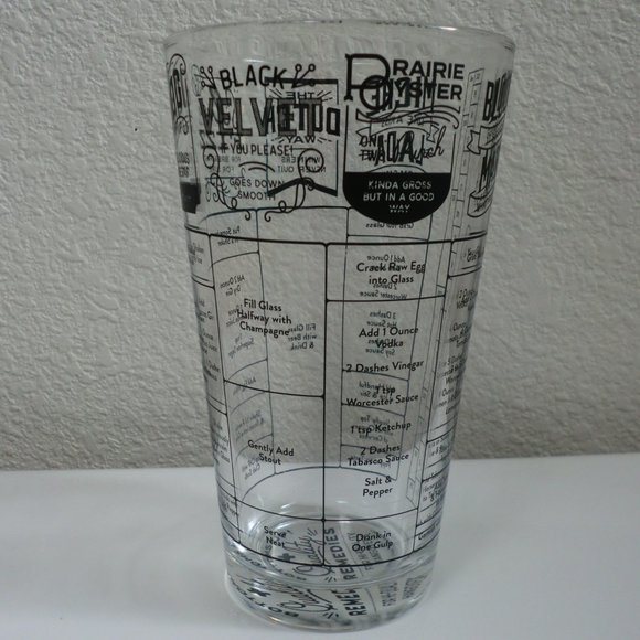 Cocktail Recipe Glass Fred Good Measure NIB - Picture 8 of 15